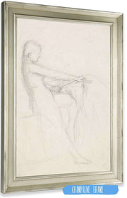 Tennysons The Sisters Figure Sketch  by Sir John Everett Millais Posters, Prints, & Visual Artwork