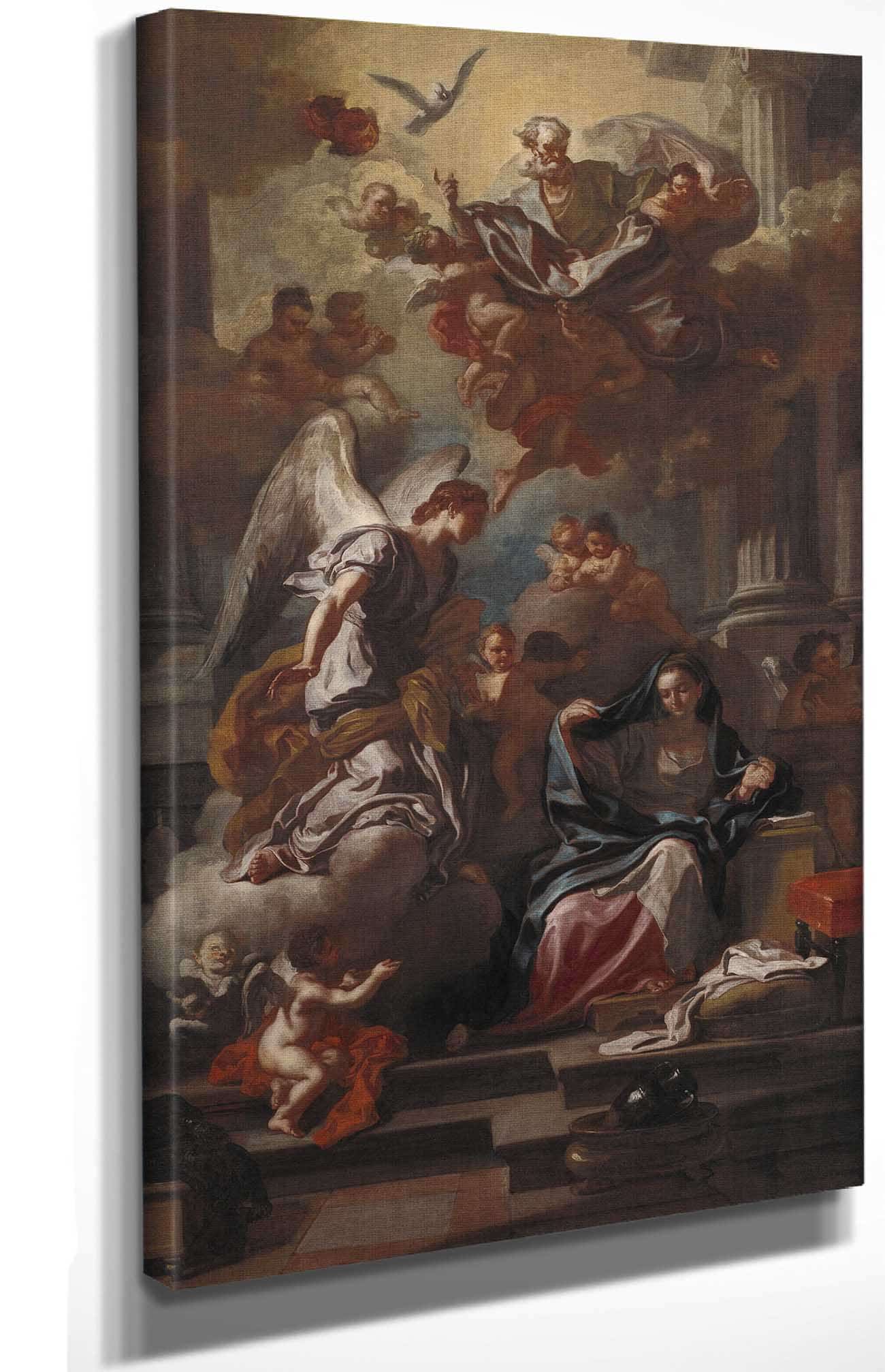 The Annunciation  by Francesco Solimena Posters, Prints, & Visual Artwork