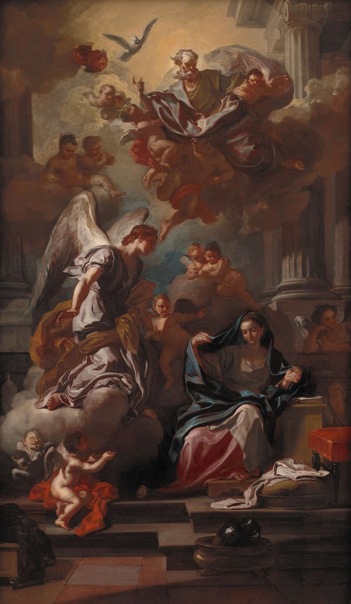 The Annunciation  by Francesco Solimena Posters, Prints, & Visual Artwork
