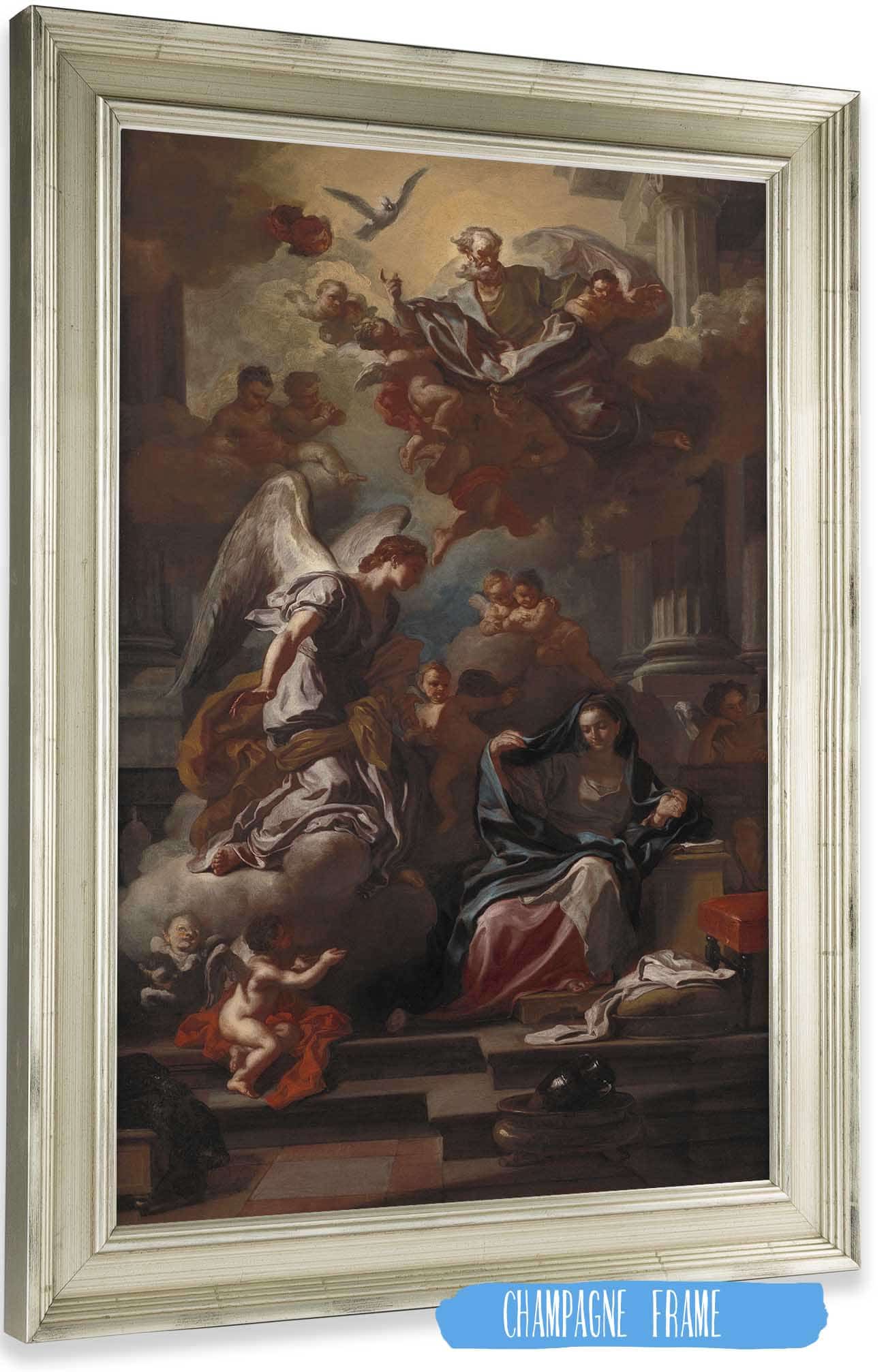 The Annunciation  by Francesco Solimena Posters, Prints, & Visual Artwork