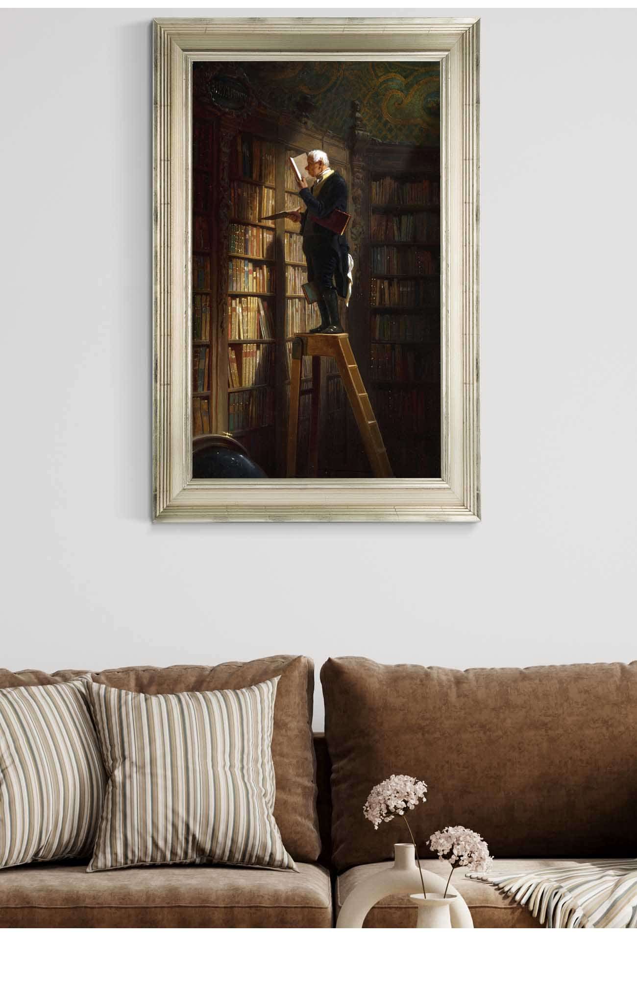 The Bookworm by Carl Spitzweg Posters, Prints, & Visual Artwork
