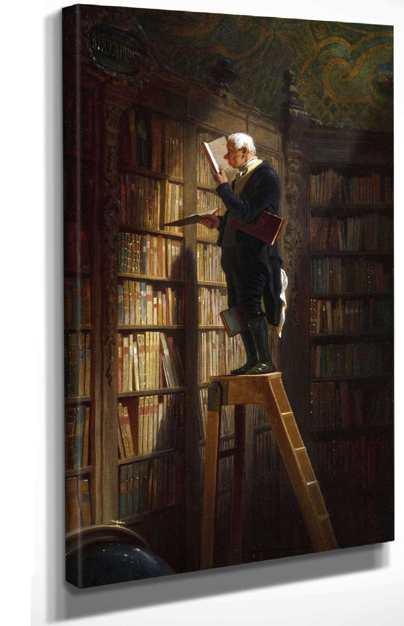 The Bookworm by Carl Spitzweg Posters, Prints, & Visual Artwork