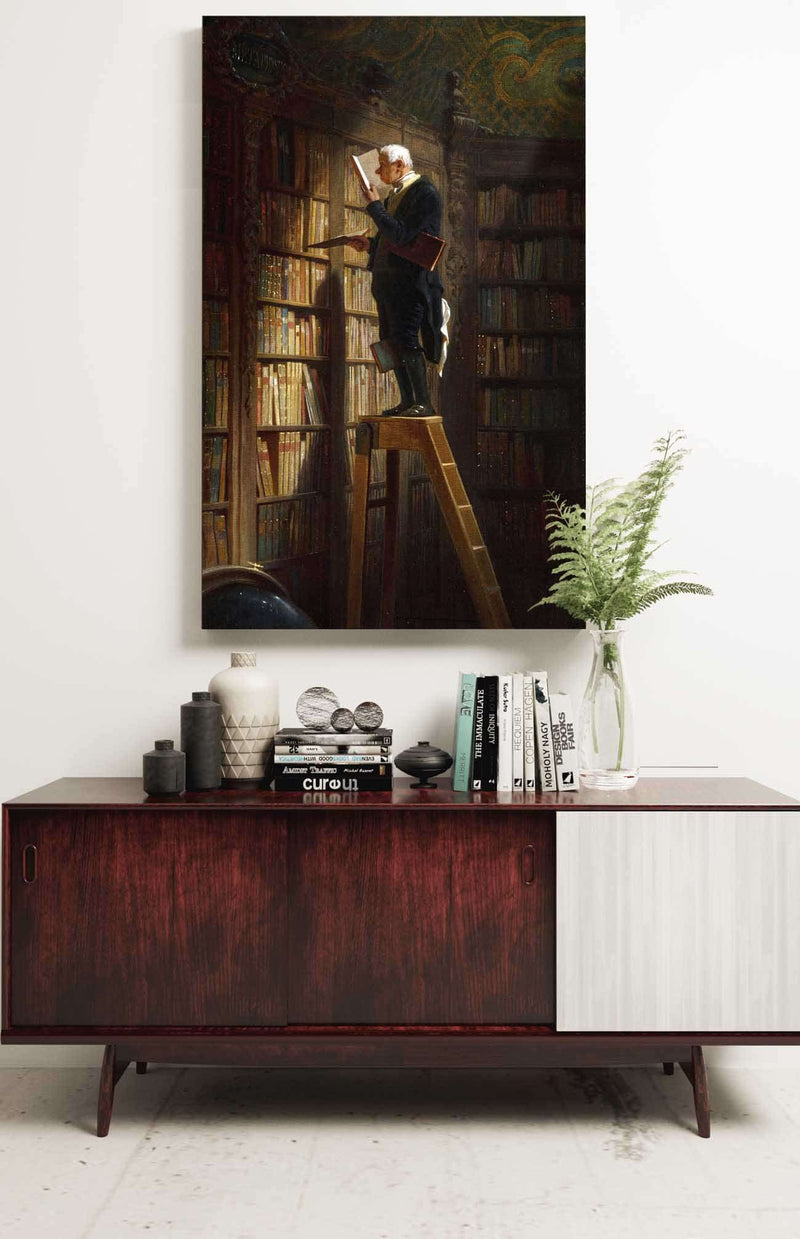 The Bookworm by Carl Spitzweg Posters, Prints, & Visual Artwork