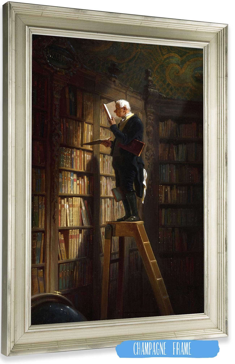 The Bookworm by Carl Spitzweg Posters, Prints, & Visual Artwork