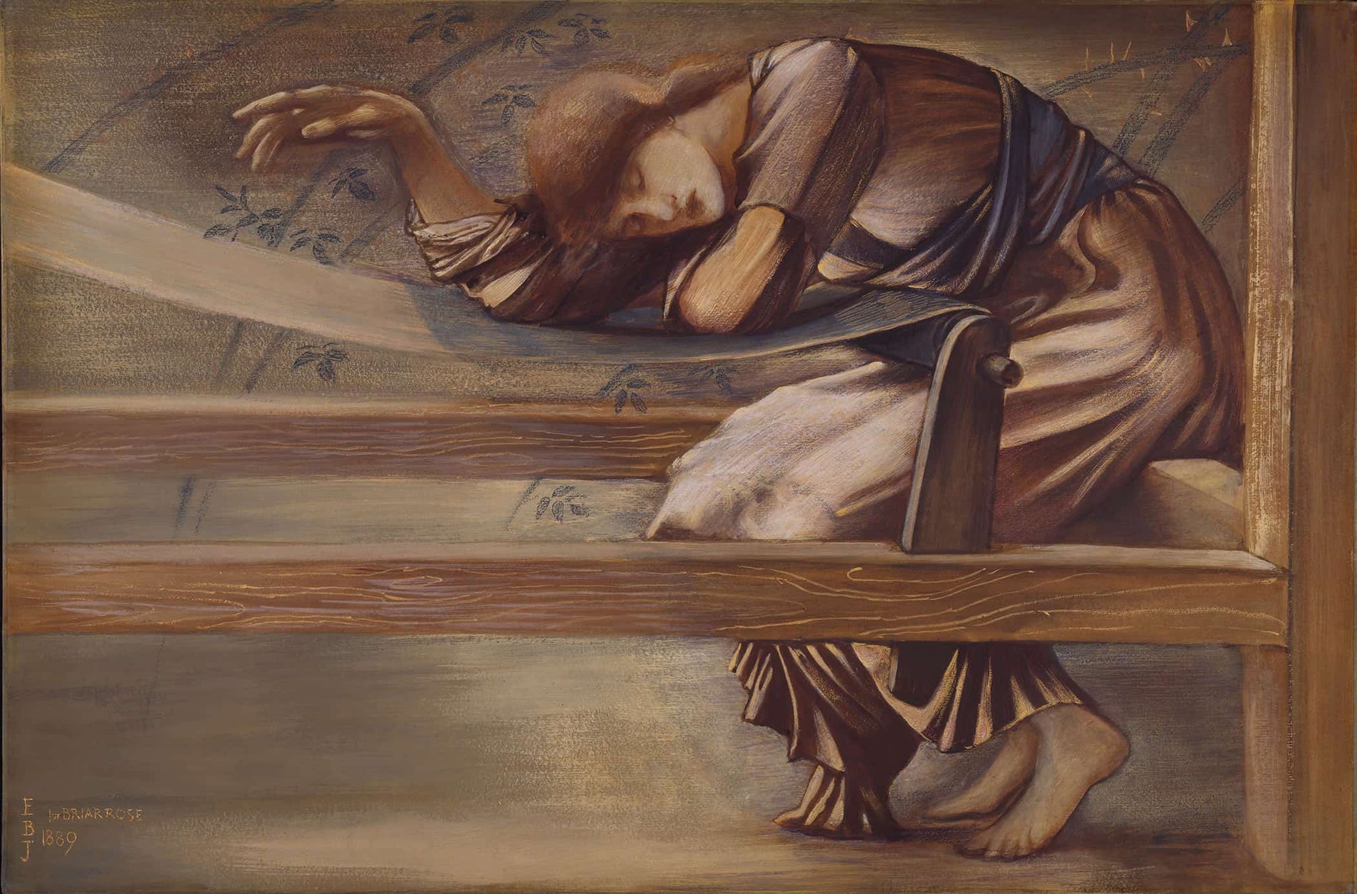 The Briar Rose Series Study For The Garden Court by Sir Edward Coley Burne Jones Posters, Prints, & Visual Artwork
