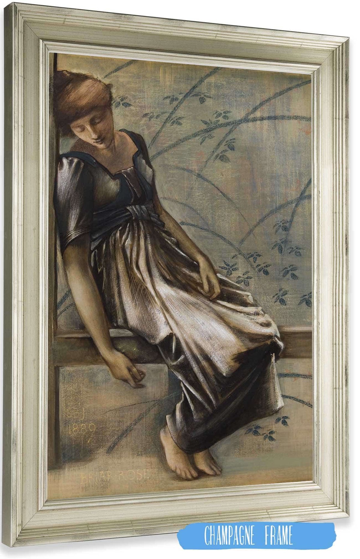 The Briar Rose Series Study For The Garden Court Iii by Sir Edward Coley Burne Jones Posters, Prints, & Visual Artwork