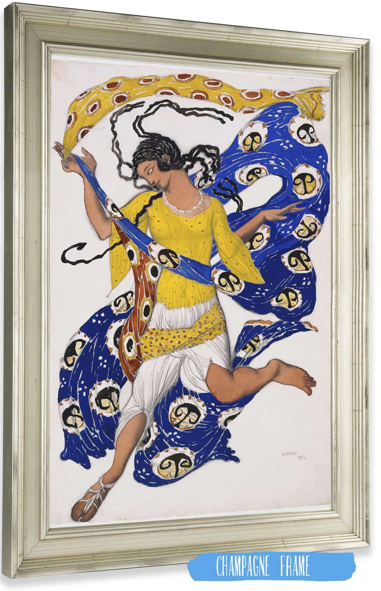 The Butterfly Costume Design For Anna Pavlova by Leon Bakst Posters, Prints, & Visual Artwork
