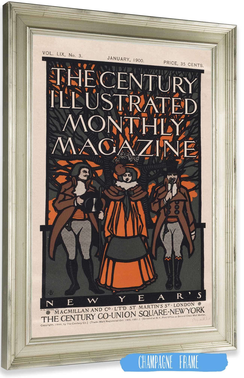 The Century Illustrated Monthly Magazine New Years by Will Bradley Posters, Prints, & Visual Artwork