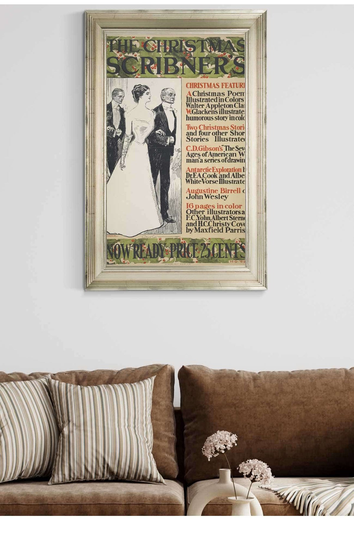 The Christmas Scribners  by Charles Dana Gibson Posters, Prints, & Visual Artwork