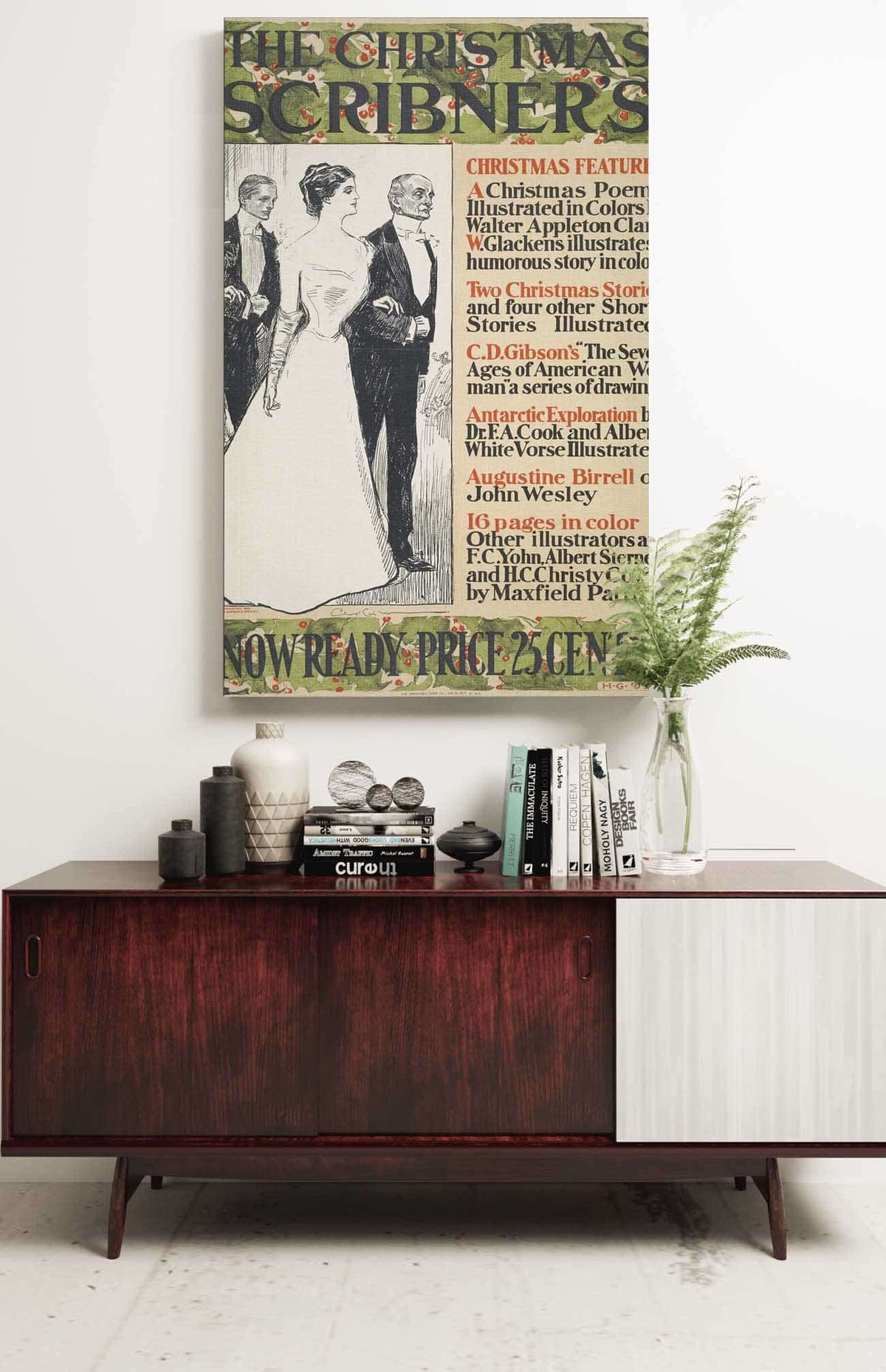 The Christmas Scribners  by Charles Dana Gibson Posters, Prints, & Visual Artwork