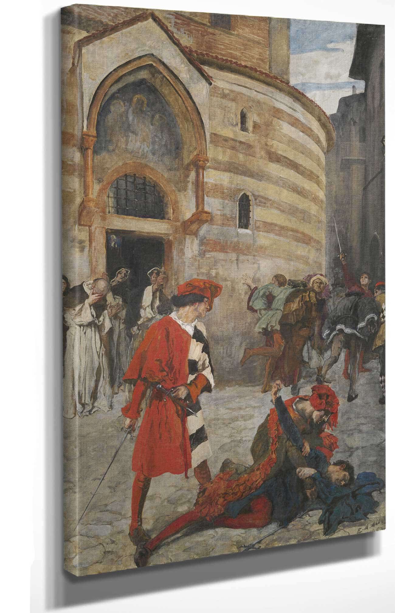 The Death Of Mercutio Act Iii Scene I Romeo And Juliet by Edwin Austin Abbey Posters, Prints, & Visual Artwork