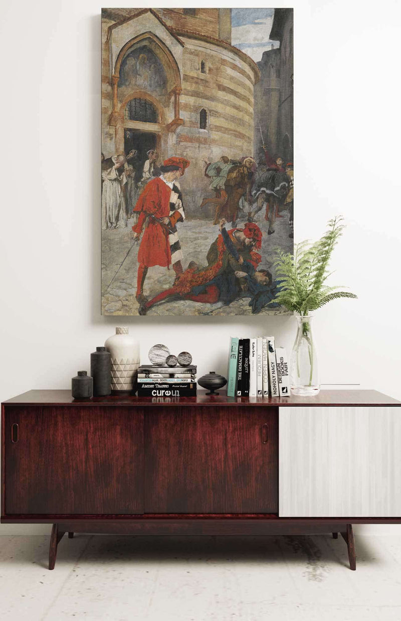 The Death Of Mercutio Act Iii Scene I Romeo And Juliet by Edwin Austin Abbey Posters, Prints, & Visual Artwork