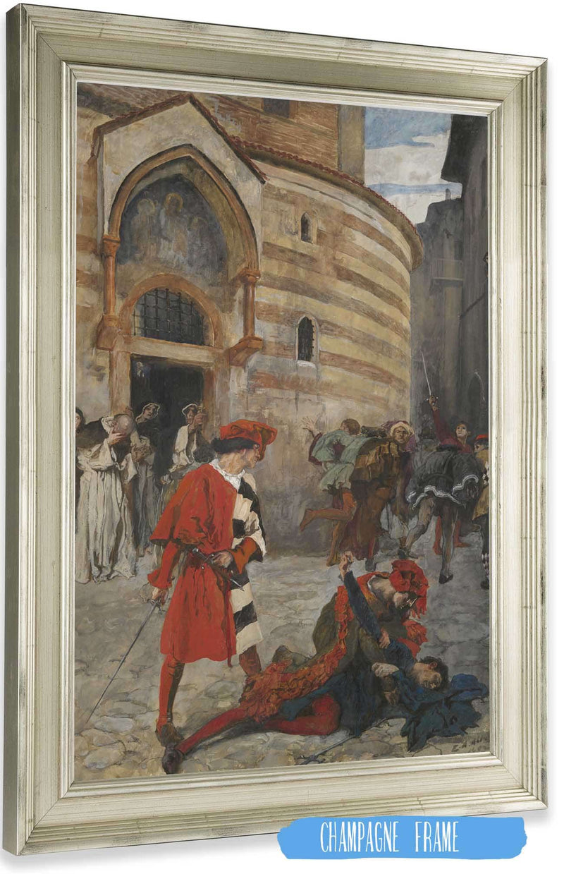 The Death Of Mercutio Act Iii Scene I Romeo And Juliet by Edwin Austin Abbey Posters, Prints, & Visual Artwork