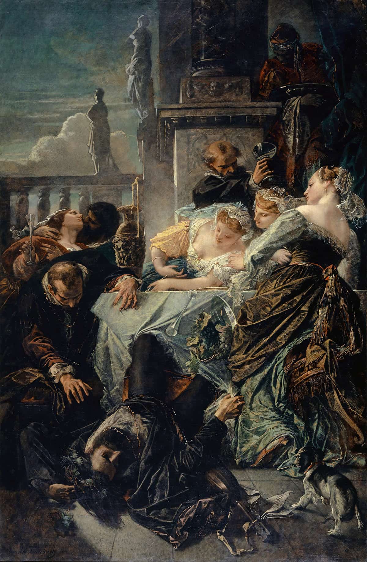 The Death Of Pietro Aretino by Anselm Feuerbach Posters, Prints, & Visual Artwork