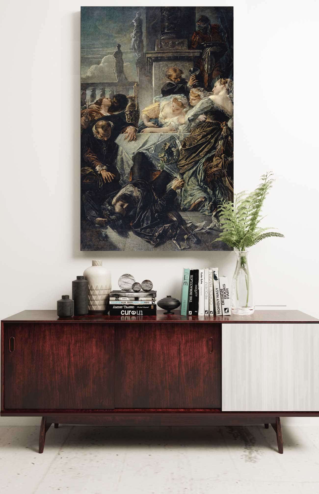 The Death Of Pietro Aretino by Anselm Feuerbach Posters, Prints, & Visual Artwork