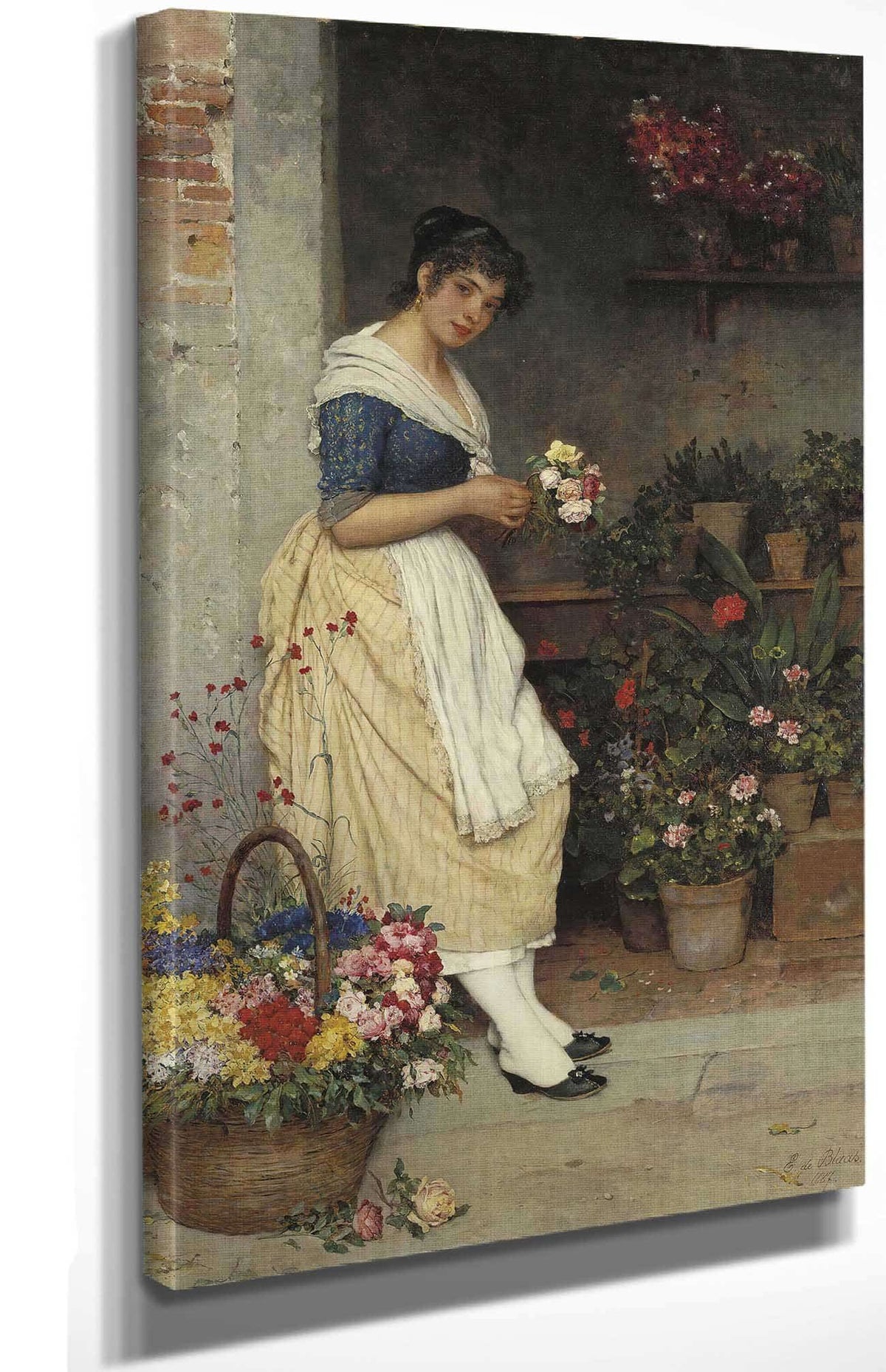 The Fairest Rose by Eugen Von Blaas Posters, Prints, & Visual Artwork