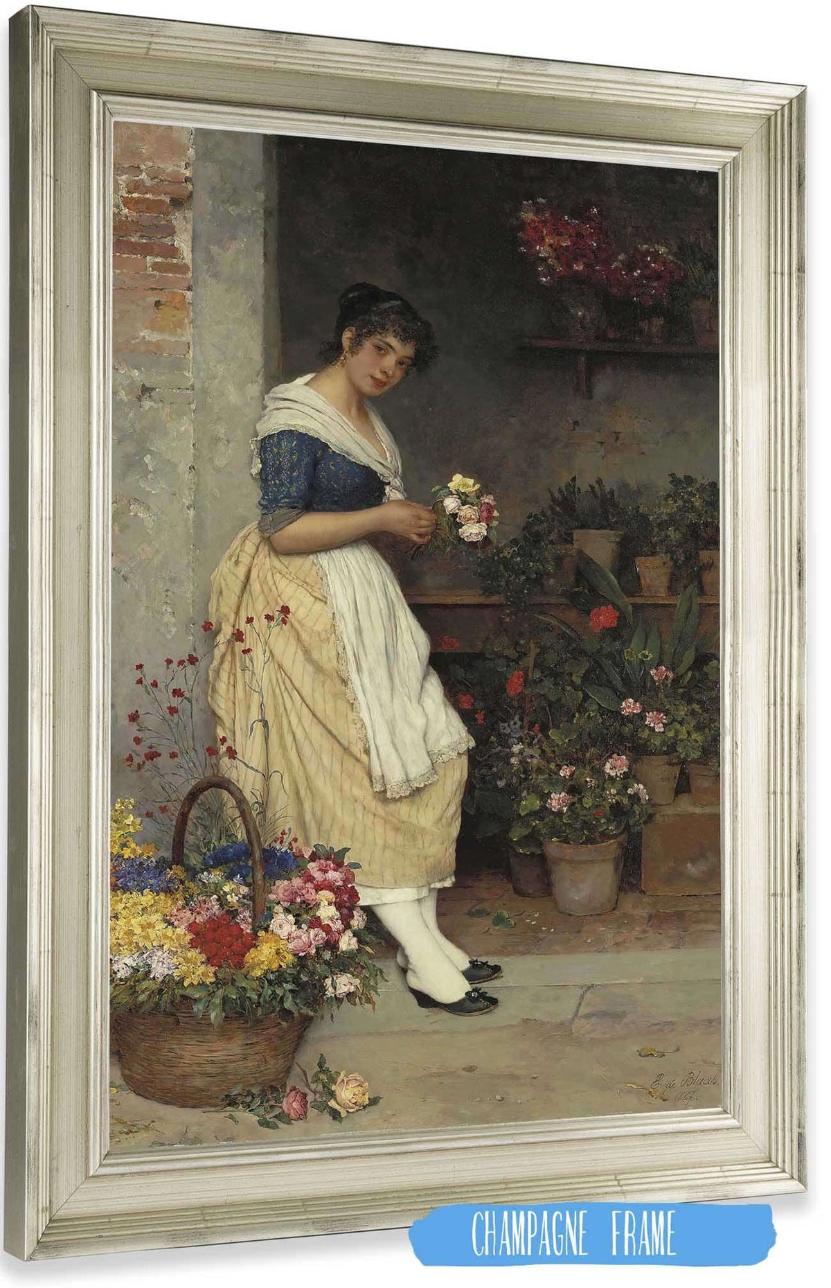 The Fairest Rose by Eugen Von Blaas Posters, Prints, & Visual Artwork