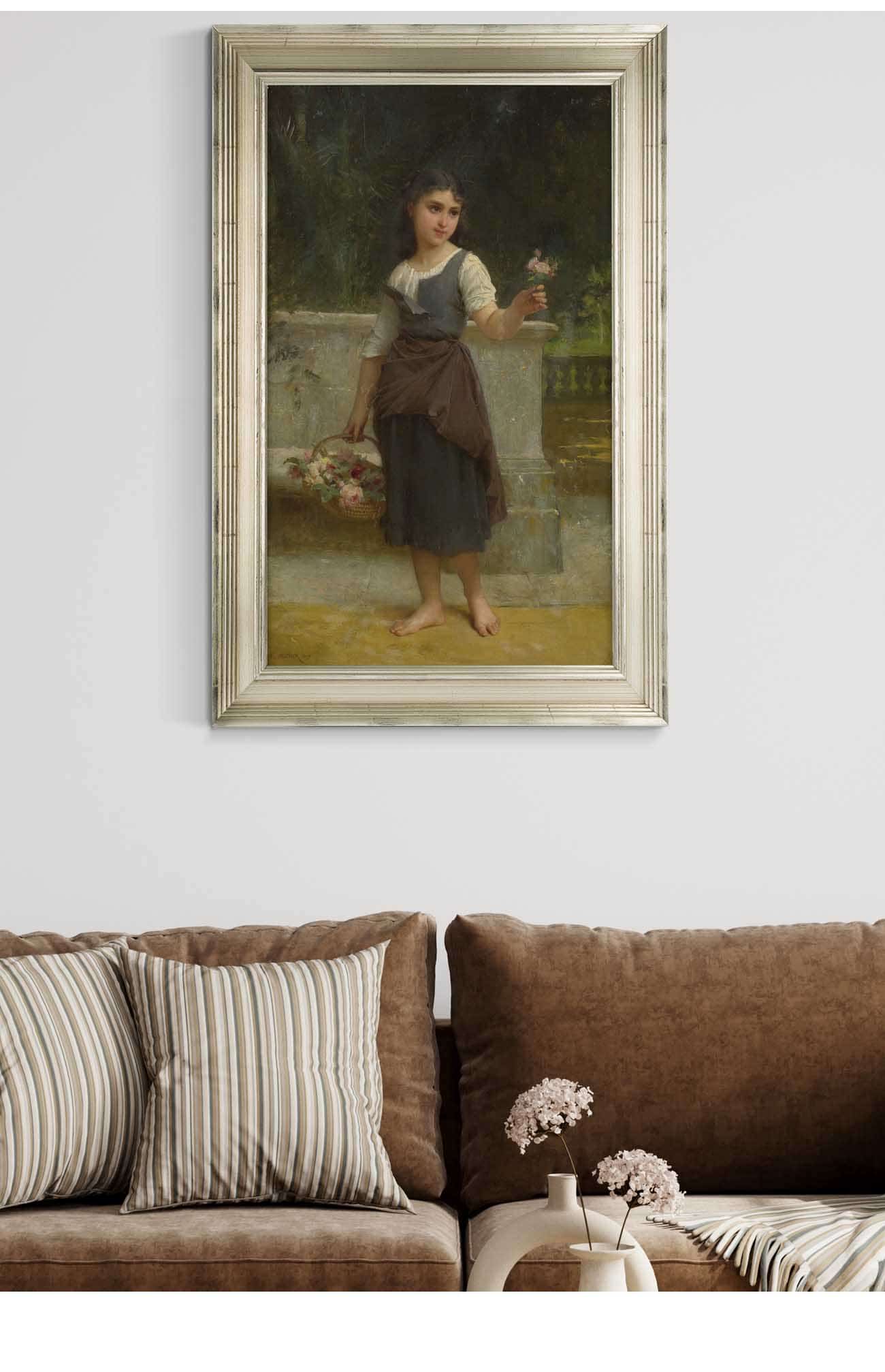 The Flower Girl by Emile Munier Posters, Prints, & Visual Artwork