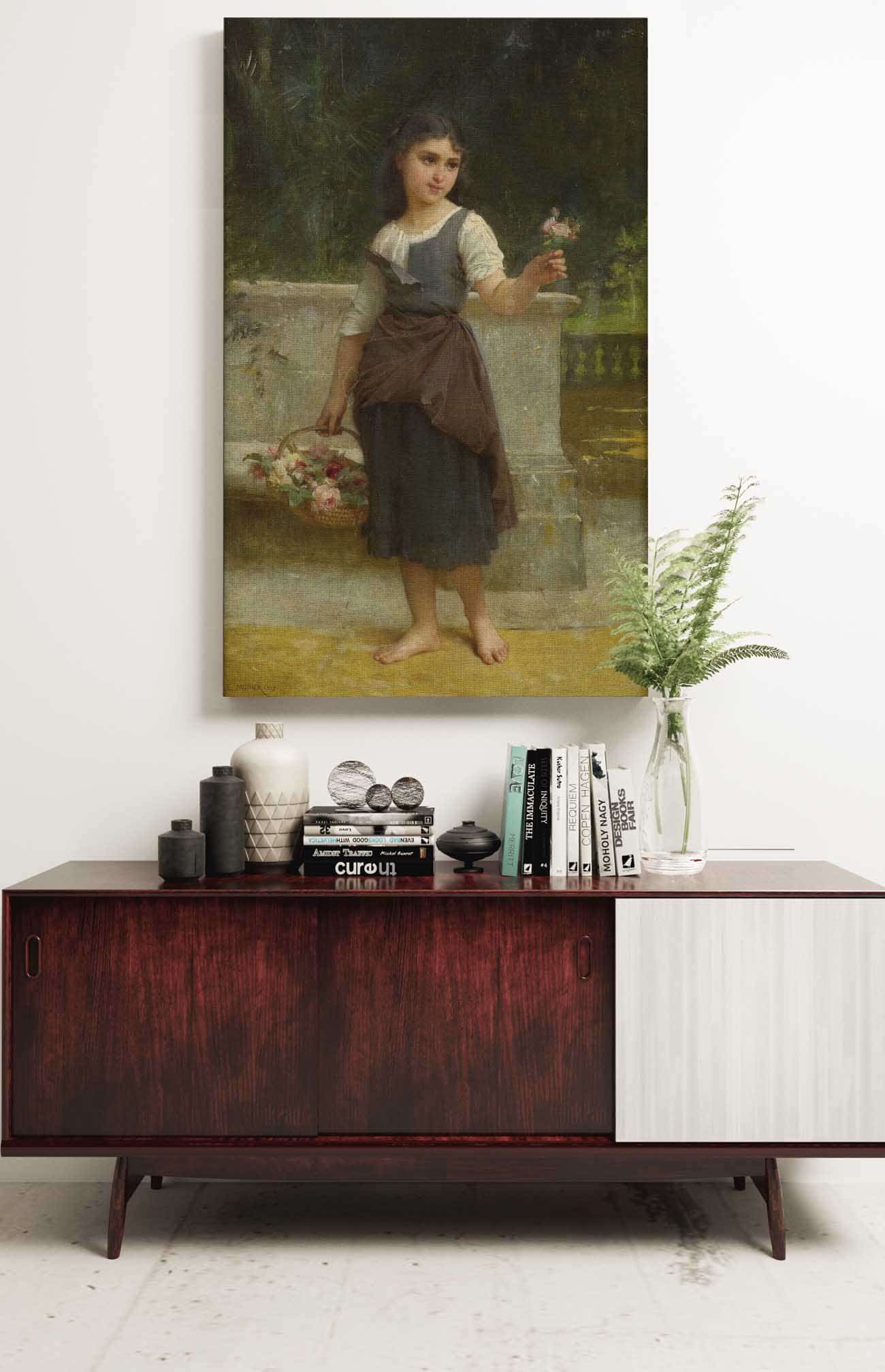 The Flower Girl by Emile Munier Posters, Prints, & Visual Artwork