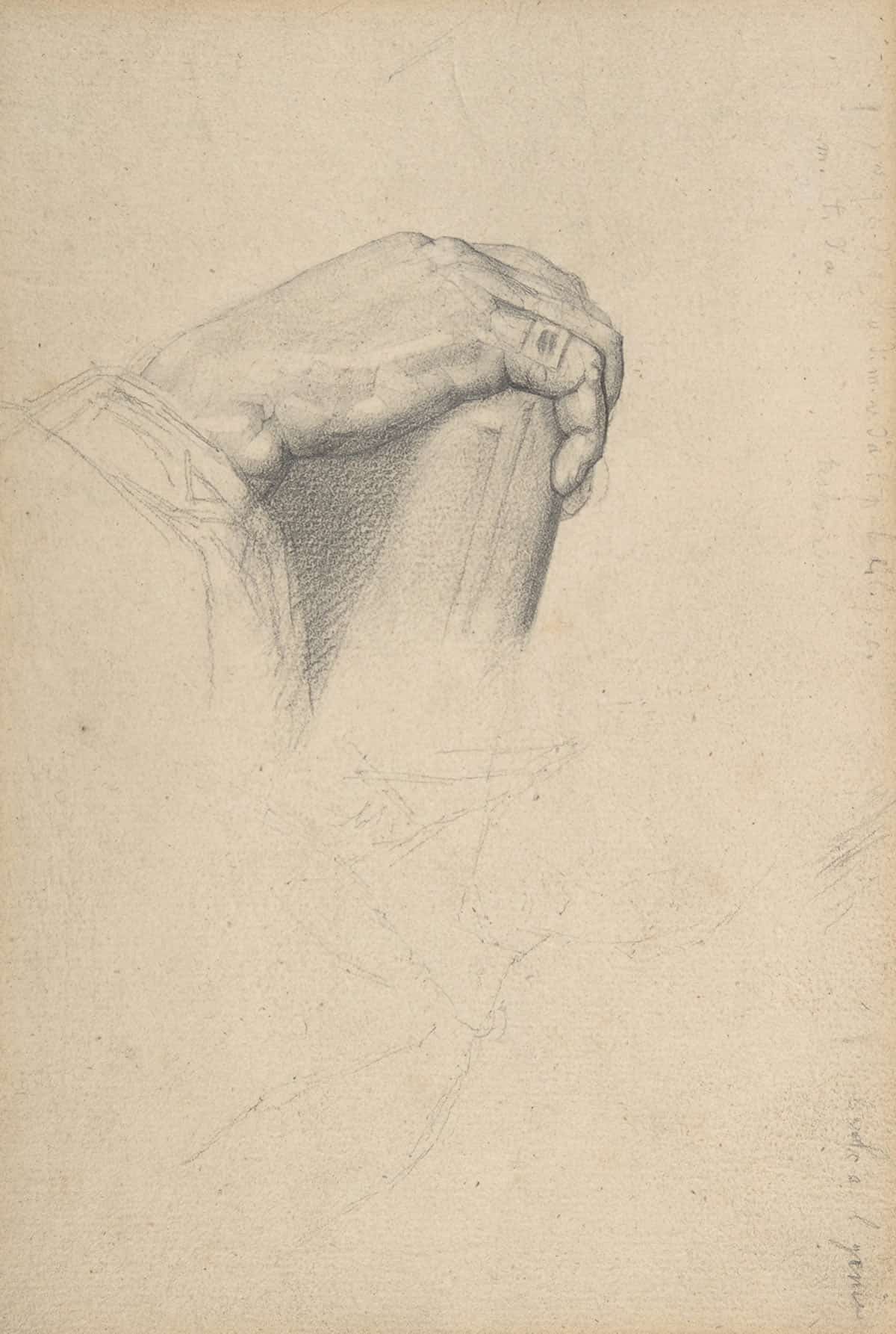 The Hand Of Poussin After Ingres   by Georges Seurat Posters, Prints, & Visual Artwork