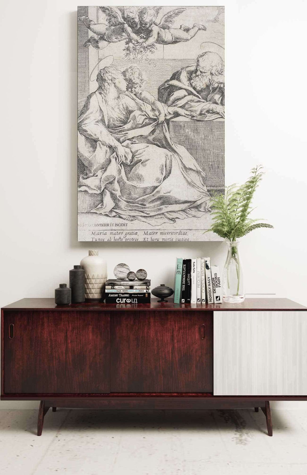 The Holy Family With Two Angels by Guido Reni Posters, Prints, & Visual Artwork