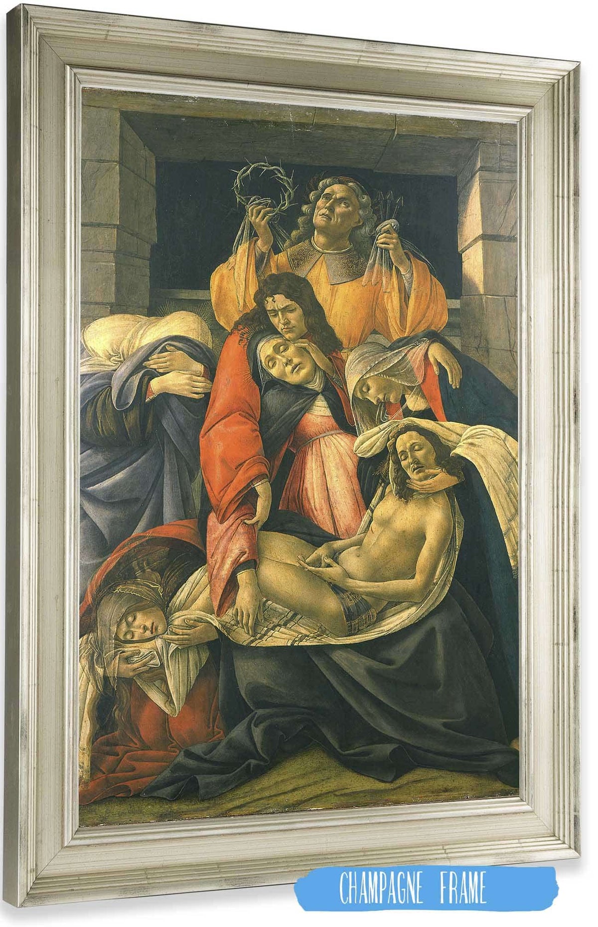 The Lamentation Over The Dead Christ  by Sandro Botticelli Posters, Prints, & Visual Artwork