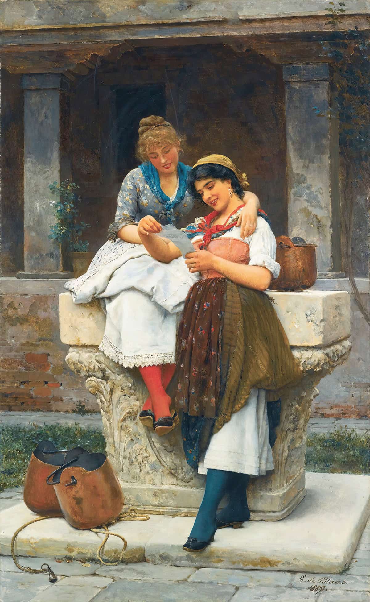 The Love Letter by Eugen Von Blaas Posters, Prints, & Visual Artwork