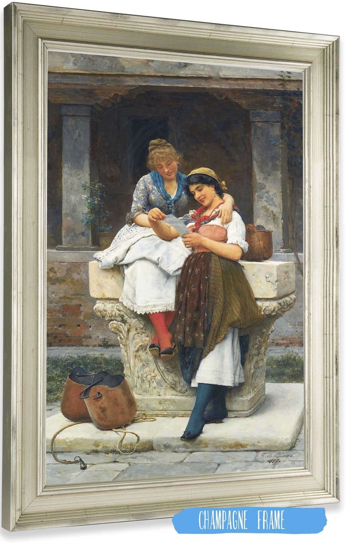 The Love Letter by Eugen Von Blaas Posters, Prints, & Visual Artwork