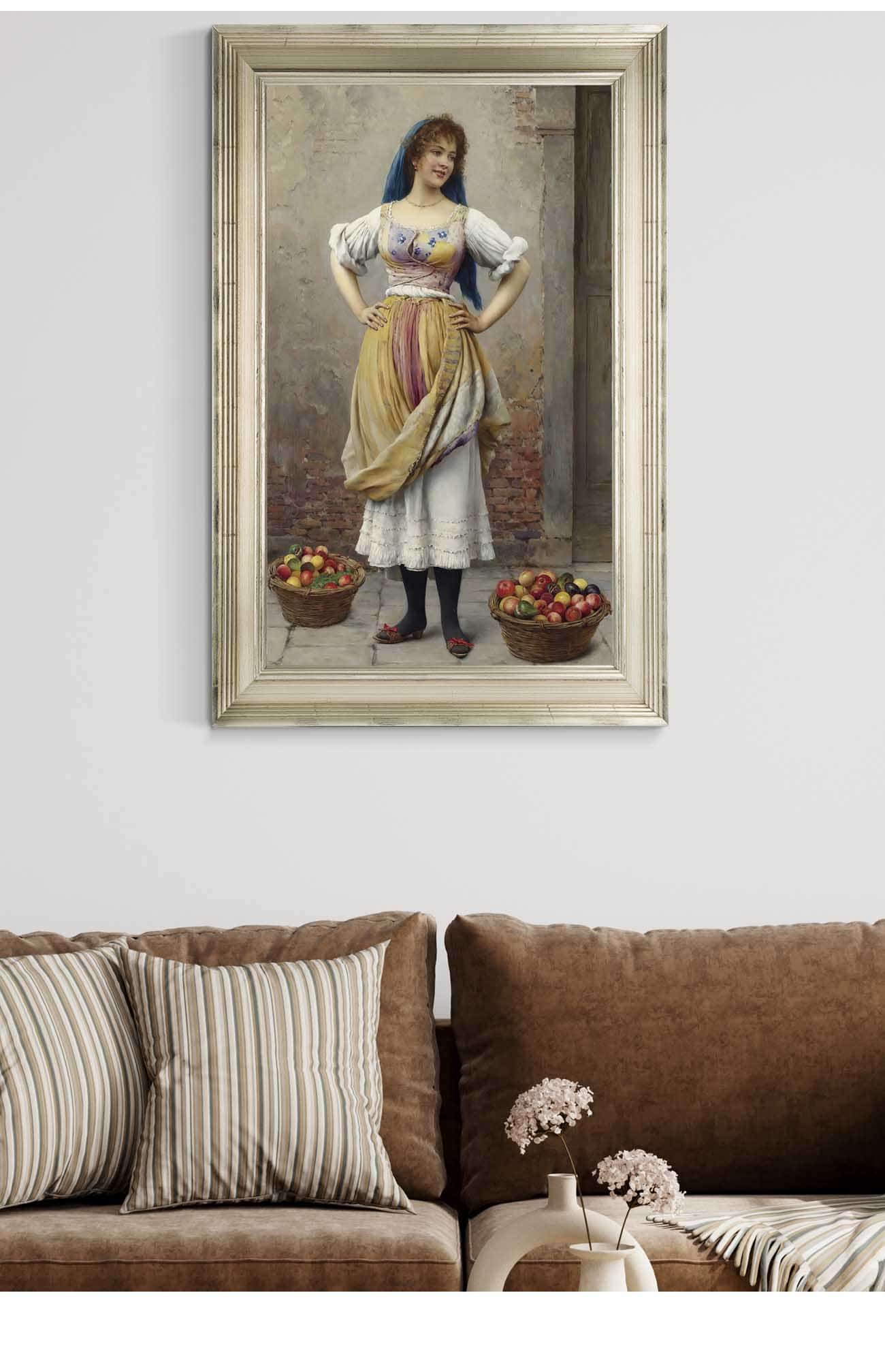 The Market Girl by Eugen Von Blaas Posters, Prints, & Visual Artwork