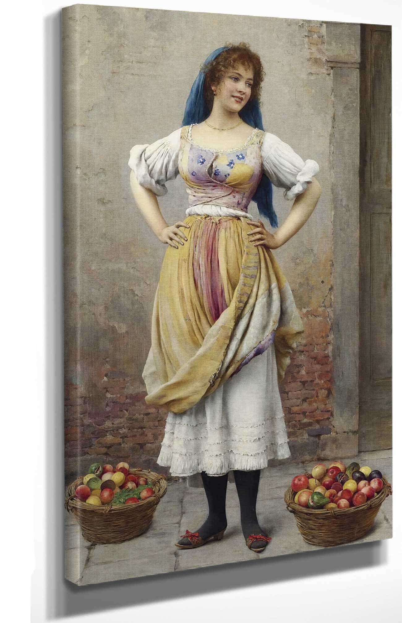 The Market Girl by Eugen Von Blaas Posters, Prints, & Visual Artwork