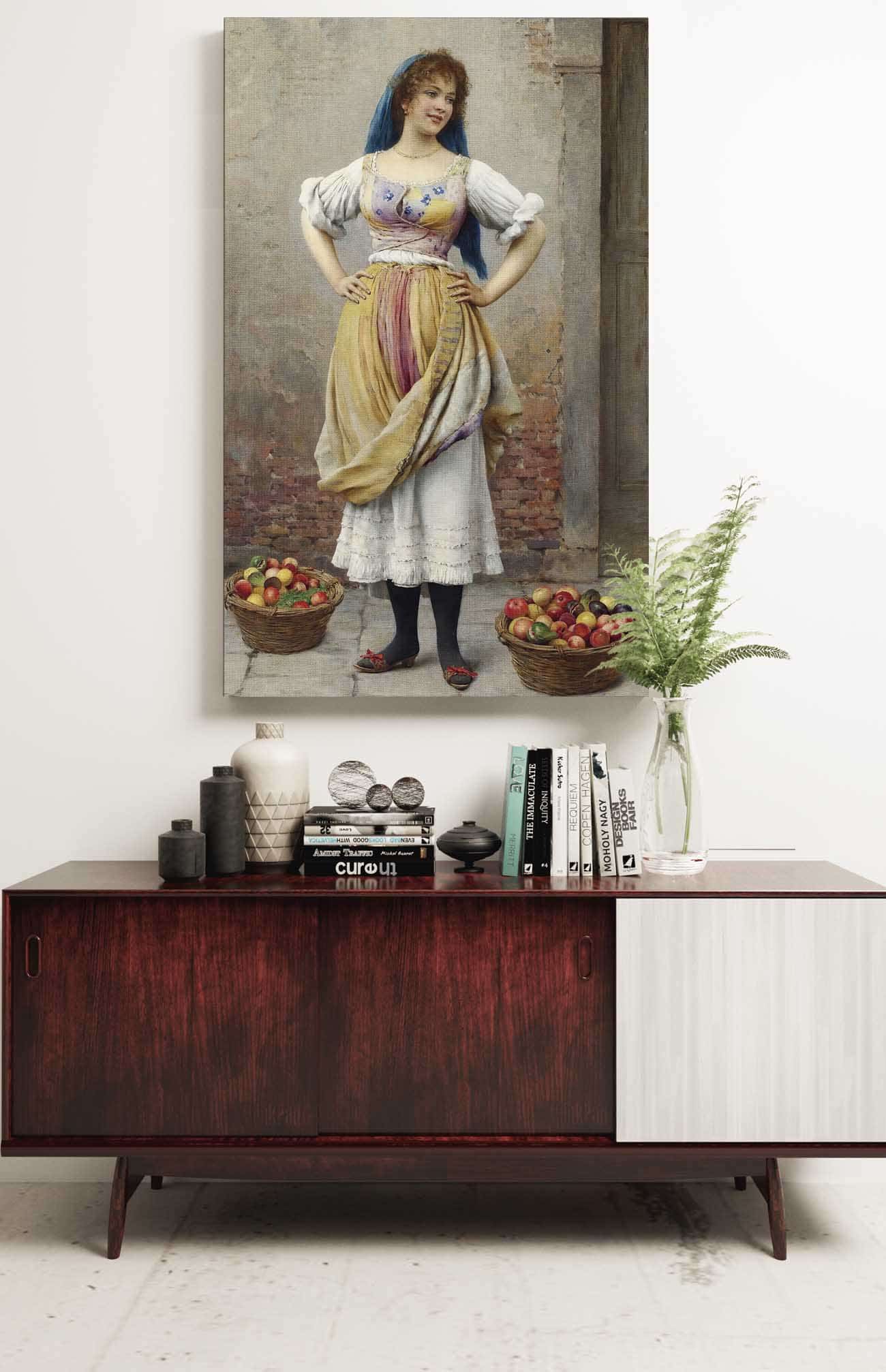 The Market Girl by Eugen Von Blaas Posters, Prints, & Visual Artwork