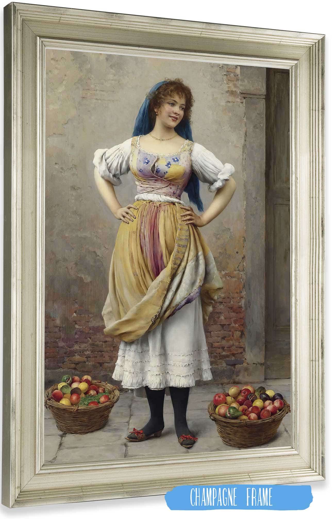 The Market Girl by Eugen Von Blaas Posters, Prints, & Visual Artwork