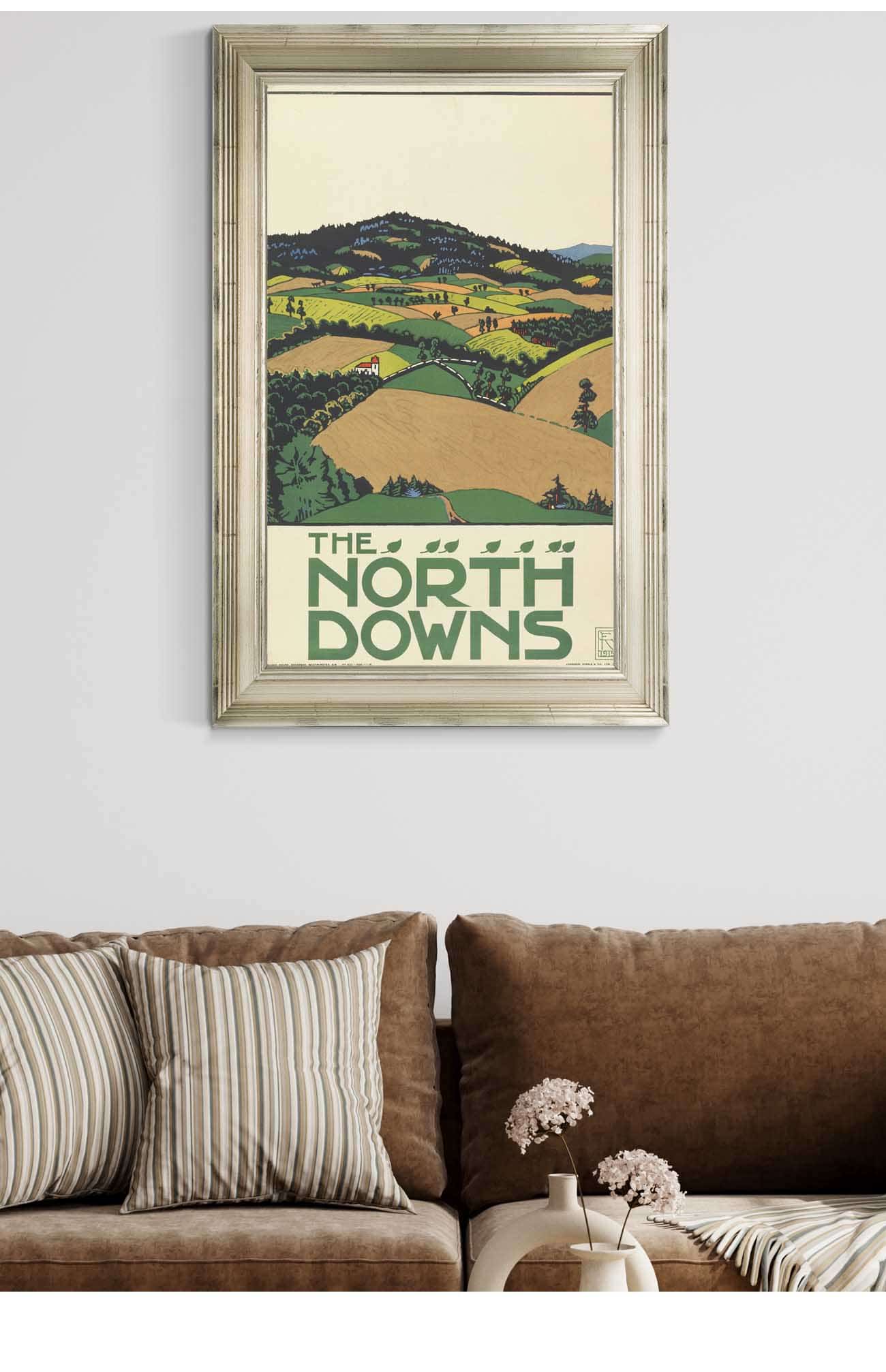 The North Downs London Underground by Edward Mcknight Kauffer Posters, Prints, & Visual Artwork