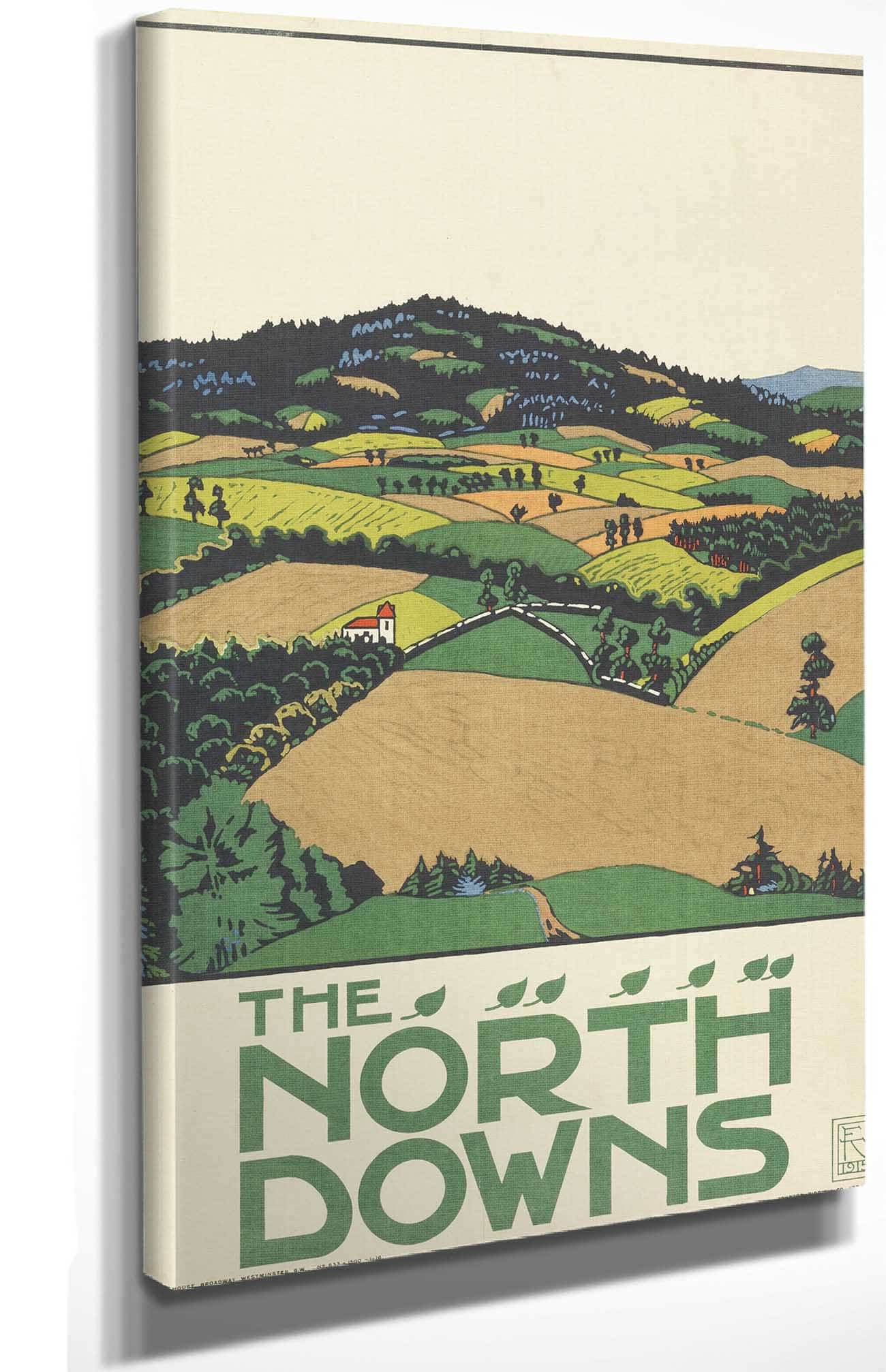 The North Downs London Underground by Edward Mcknight Kauffer Posters, Prints, & Visual Artwork