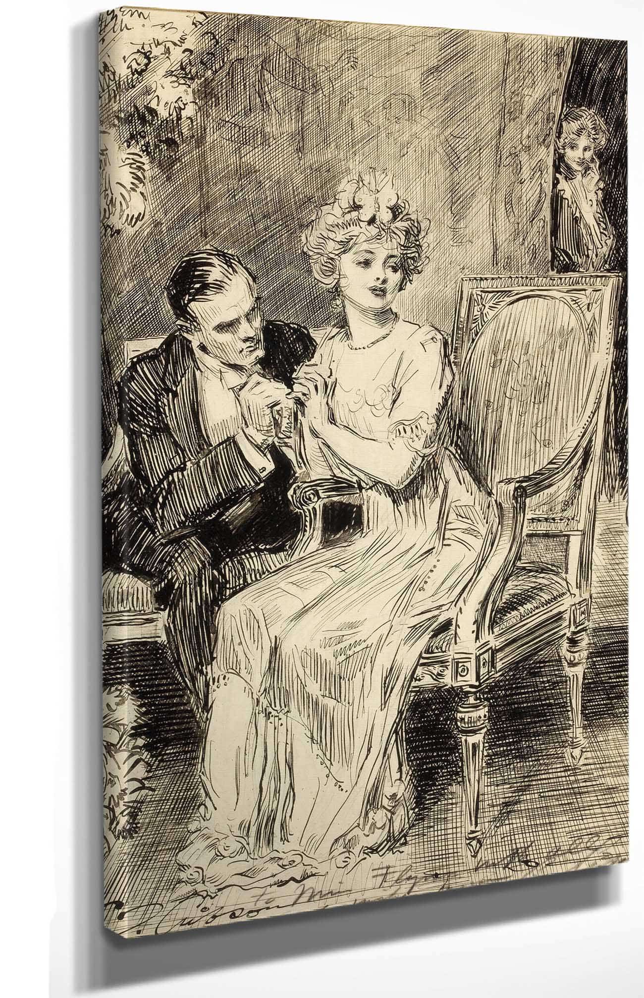 The Proposal by Charles Dana Gibson Posters, Prints, & Visual Artwork