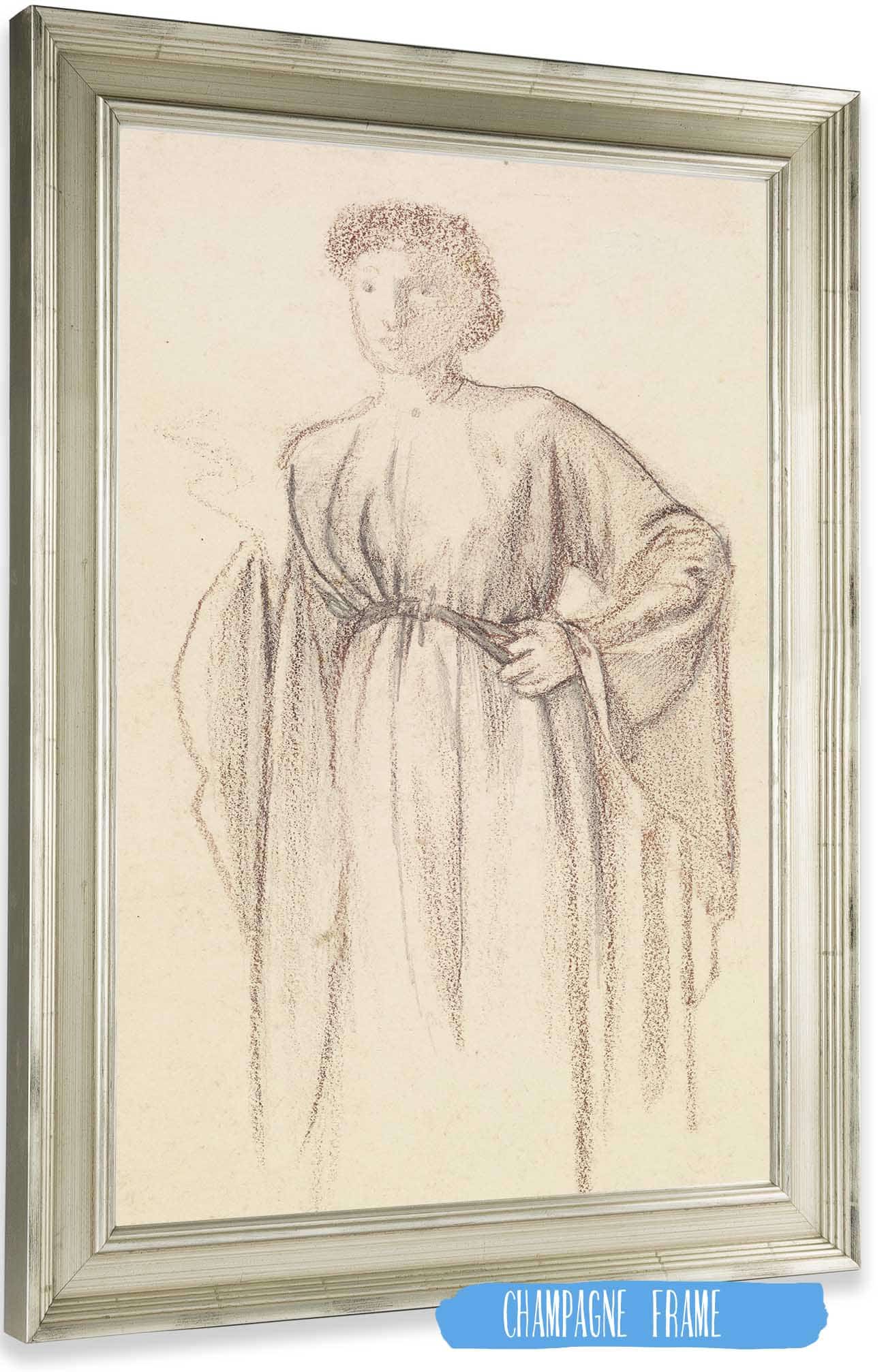 The Rose Garden Study by Sir Edward Coley Burne Jones Posters, Prints, & Visual Artwork