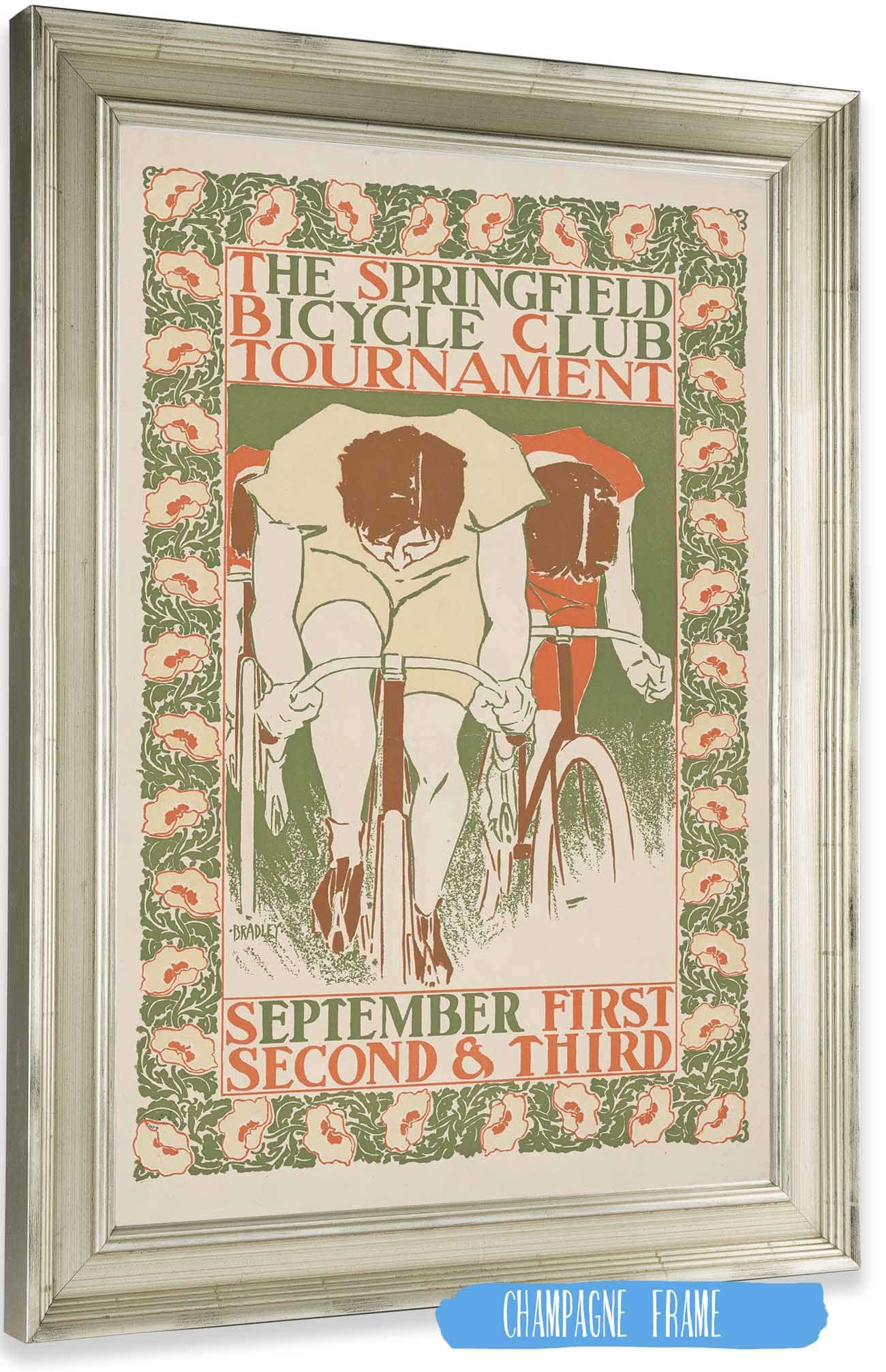 The Springfield Bicycle Club Tournament by Will Bradley Posters, Prints, & Visual Artwork