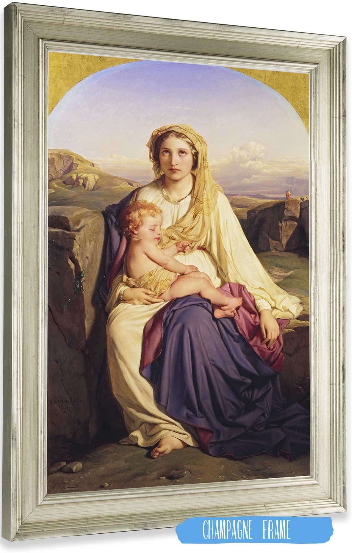 The Virgin And Child by Paul Delaroche Posters, Prints, & Visual Artwork
