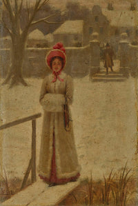 The Winter Walk by Edmund Blair Leighton Posters, Prints, & Visual Artwork