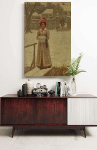 The Winter Walk by Edmund Blair Leighton Posters, Prints, & Visual Artwork