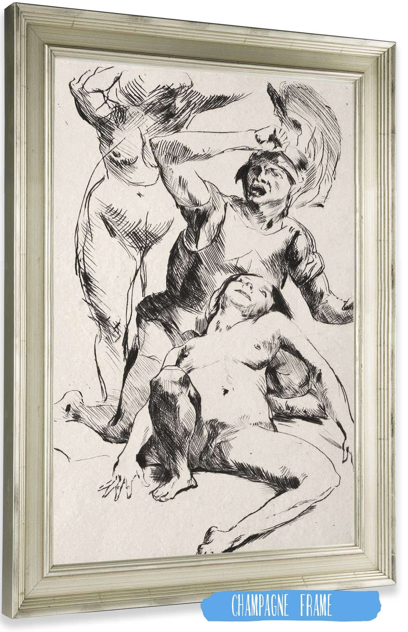 Theseus And Ariadne by Lovis Corinth Posters, Prints, & Visual Artwork