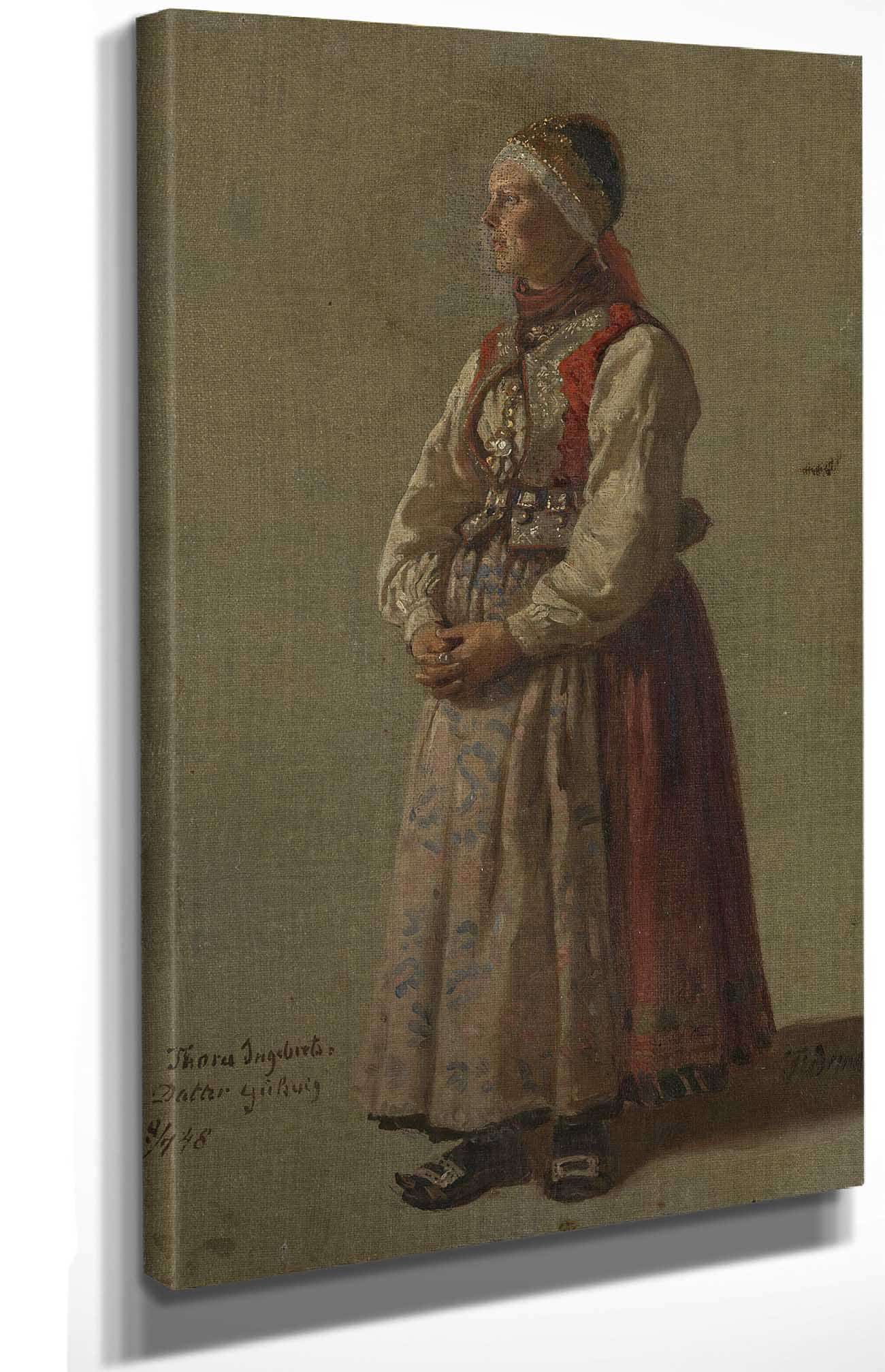 Thora Ingebretsdatter Gulsvig by Adolph Tidemand Posters, Prints, & Visual Artwork
