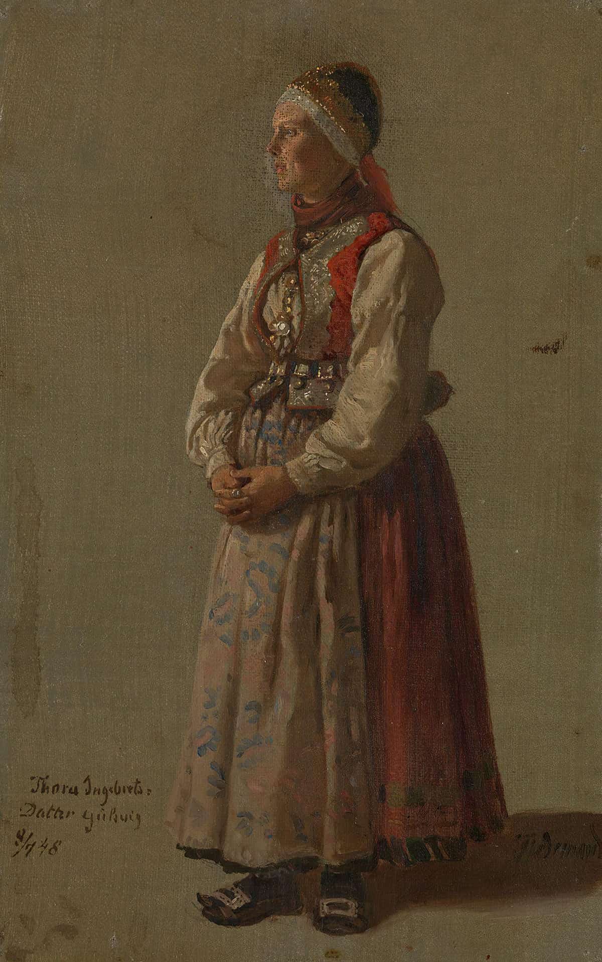Thora Ingebretsdatter Gulsvig by Adolph Tidemand Posters, Prints, & Visual Artwork