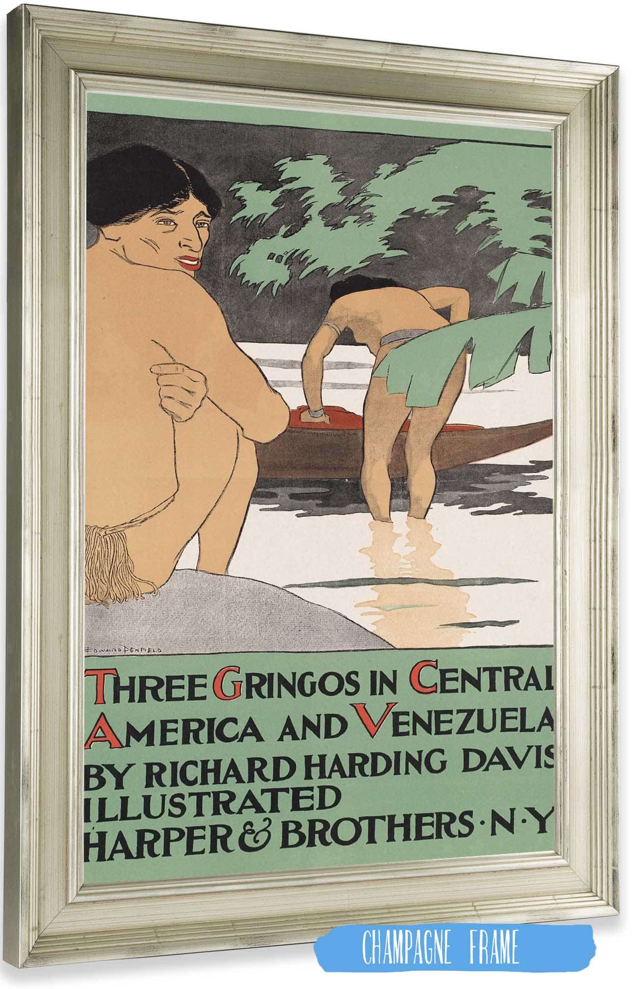 Three Gringos In Central America & Venezuela By Richard Harding Davis by Edward Penfield Posters, Prints, & Visual Artwork