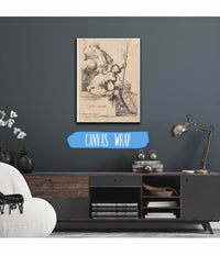 Three Soldiers One Seated On A Square Block Of Stone  by Salvator Rosa Posters, Prints, & Visual Artwork