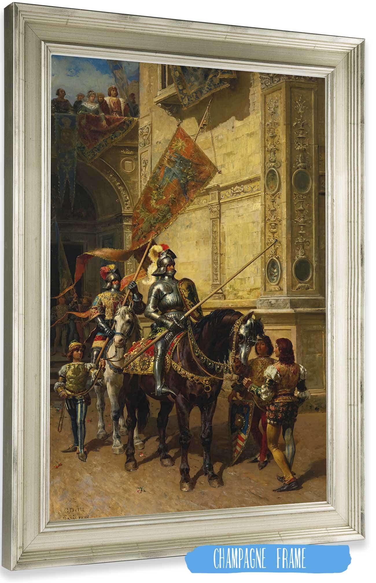To The Joust by Cesare Auguste Detti Posters, Prints, & Visual Artwork