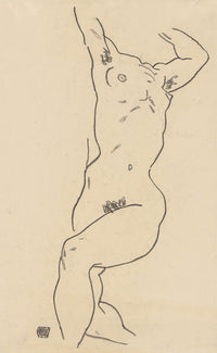 Torso Of A Nude by Egon Schiele Posters, Prints, & Visual Artwork