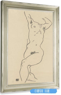 Torso Of A Nude by Egon Schiele Posters, Prints, & Visual Artwork