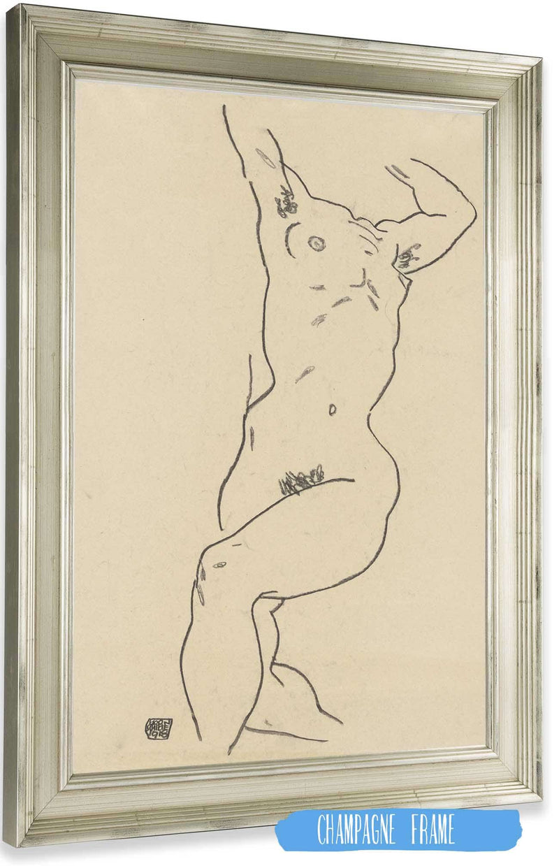 Torso Of A Nude by Egon Schiele Posters, Prints, & Visual Artwork