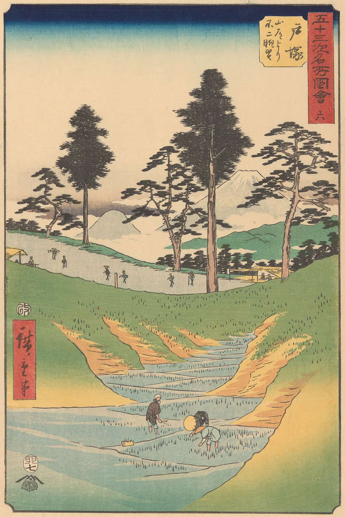 Totsuka   by Ando Hiroshige Posters, Prints, & Visual Artwork